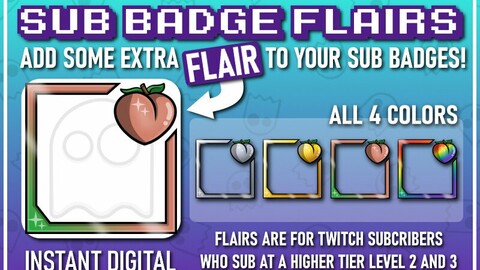 Twitch Sub Badge Flair: Peaches