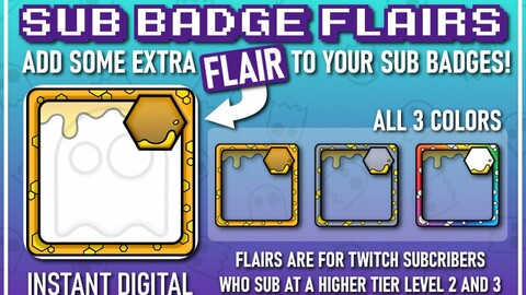 Twitch Sub Badge Flairs: Honeycomb Frames