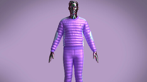 Metaverse-Puffer Jacket with puffer Jogger