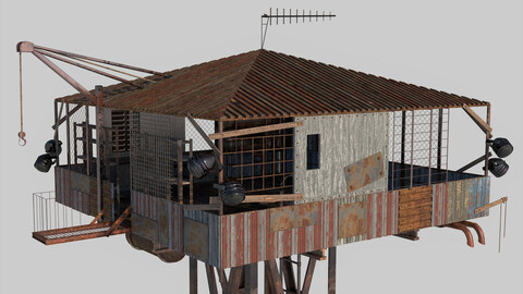 Post-apocalypse Guard Tower 3D model