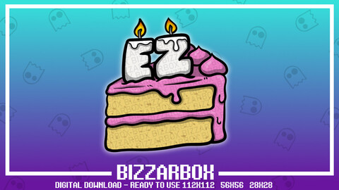 Twitch Emote: EZ Piece of Cake Pink
