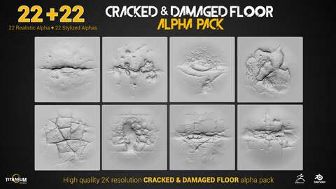 22+22 Cracked & Damaged Floor Alpha Pack | 2K