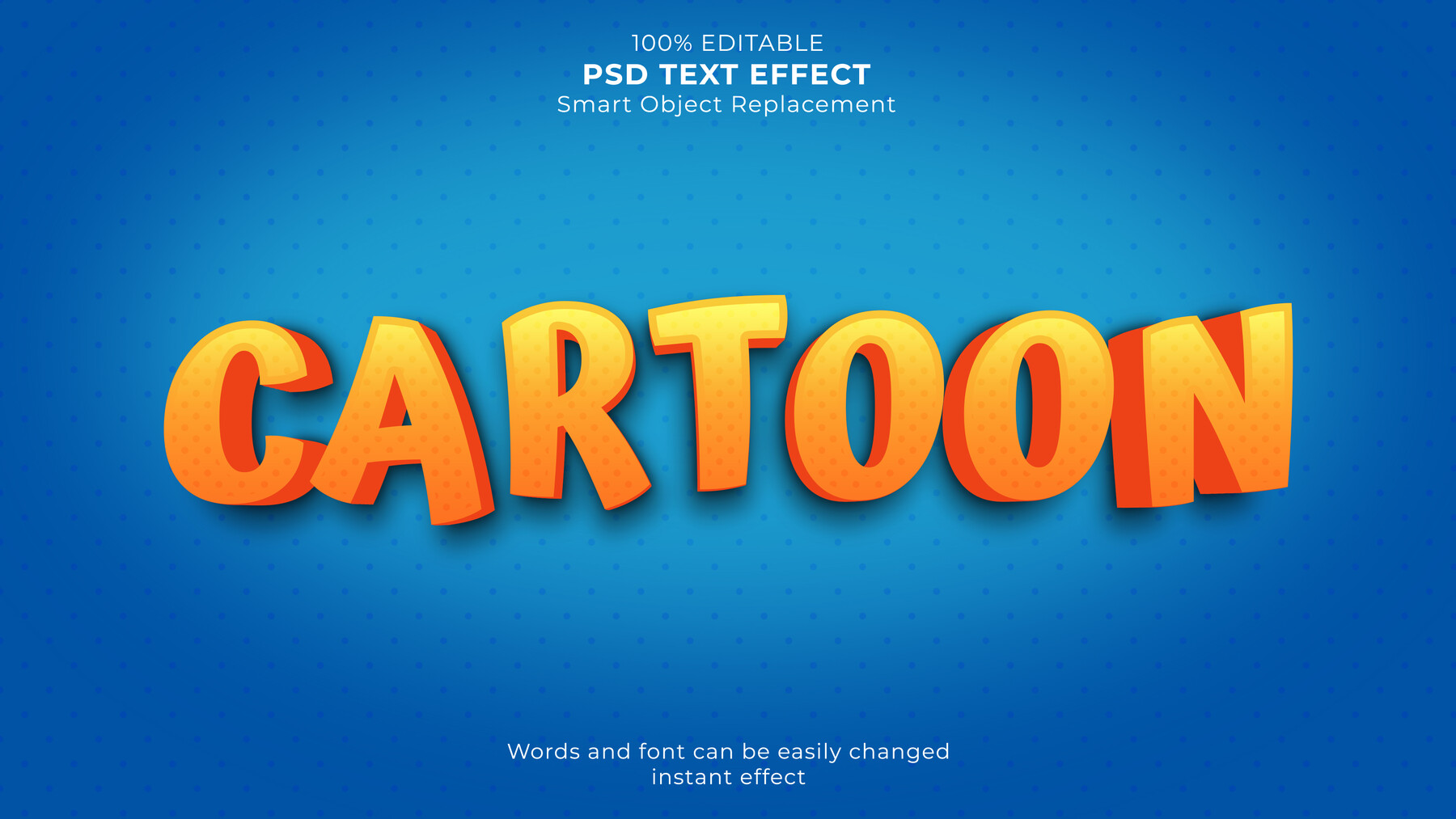 ArtStation - 3D Cartoon PSD fully editable text effect. Layer style PSD ...