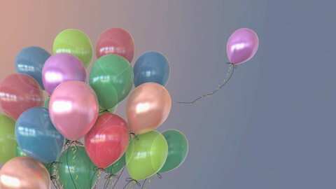 Colored balloons