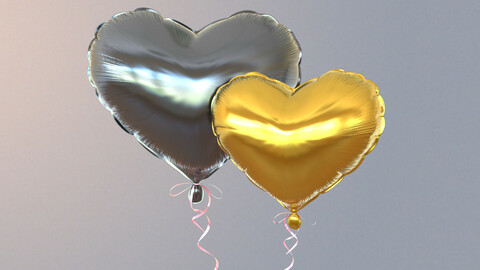Balloons two hearts