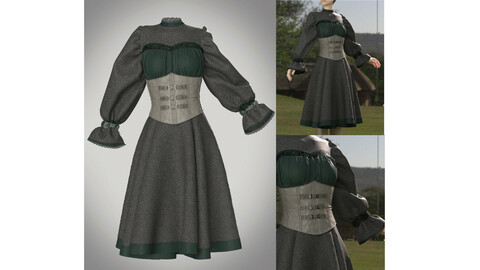Medieval girl dress