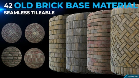 42 OLD BRICK BASE MATERIAL (SEAMLESS Tileable .SBSAR)
