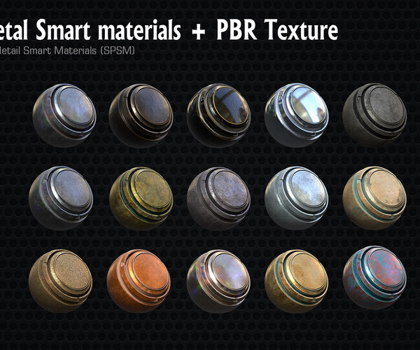 ArtStation - 15 Metal Smart Materials_Vol1 | Game Assets