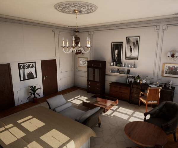 ArtStation Hotel Room Game Assets