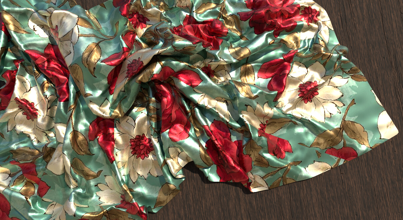 ArtStation fabric_50 high quality satin fabric smart materials
