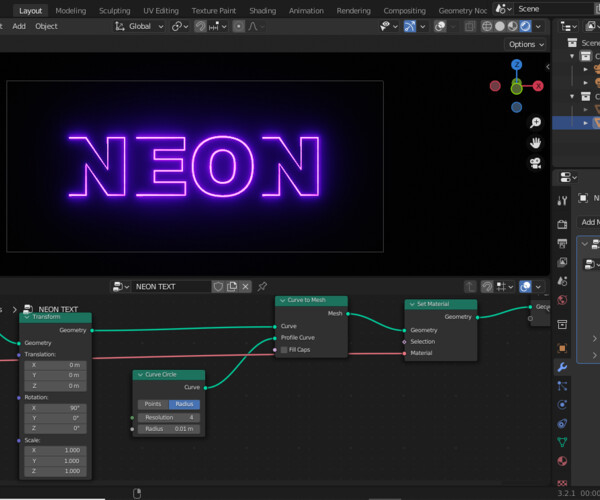 ArtStation - Neon Text Effects | Resources