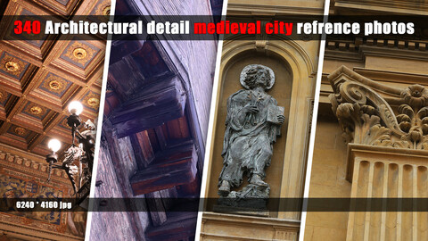 340 Architectural detail from medieval city - photo reference pack
