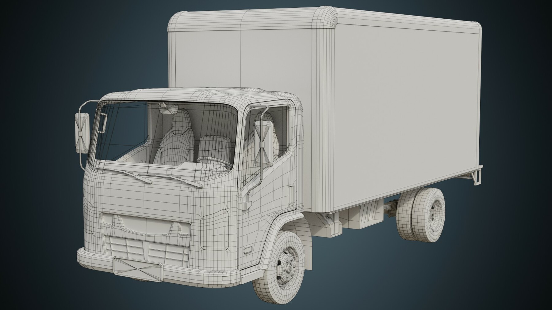 ArtStation - Box Truck 1B | Game Assets