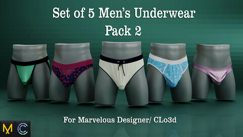 ArtStation - Set of 5 Men's underwear
