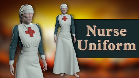 Nurse Uniform OBJ+ZPRJ