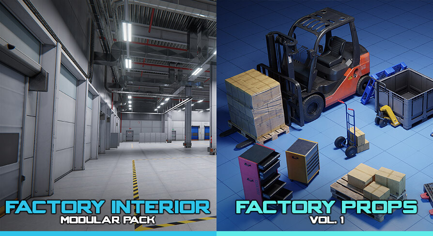 ArtStation - Factory Interior Modular Pack - Factory Props Vol 1 ...