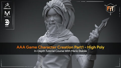 AAA Game Character Creation Tutorial Part1 - High Poly