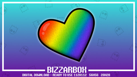Twitch Emote: Rainbow Heart Pride