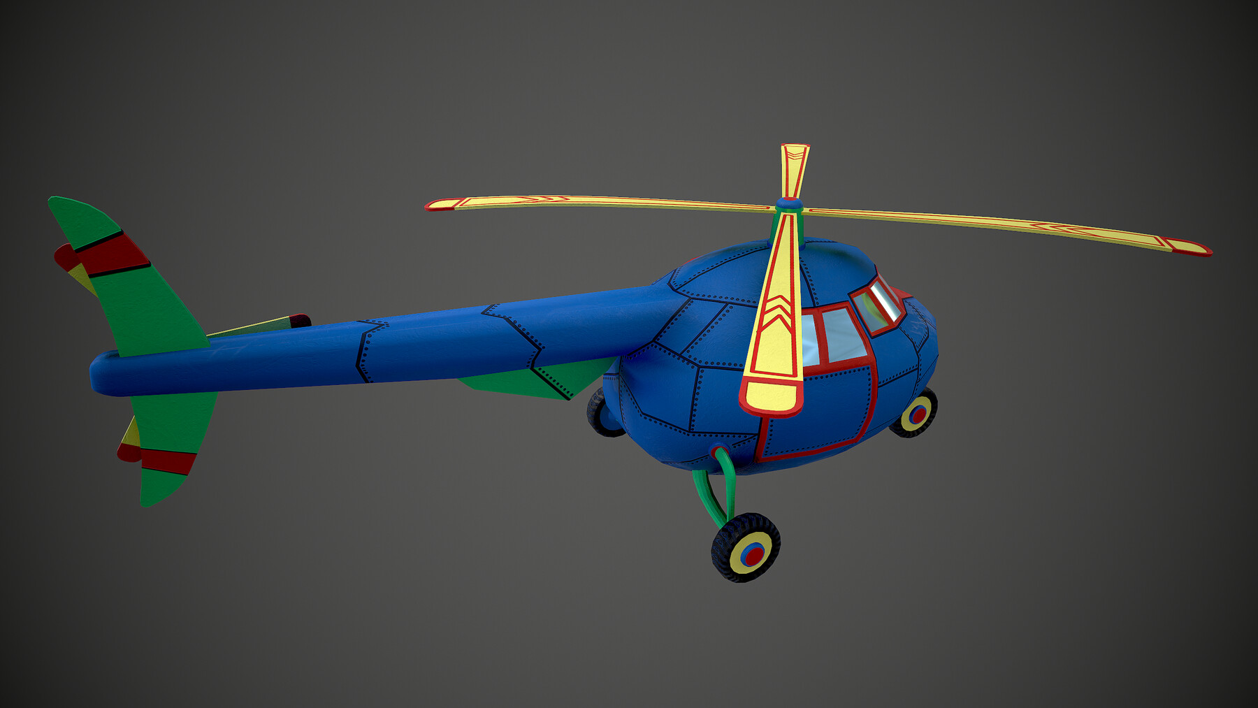 Artstation Stylized Helicopter Game Assets