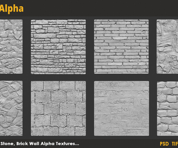 ArtStation - 66 Wall Apha vol.1 | Brushes