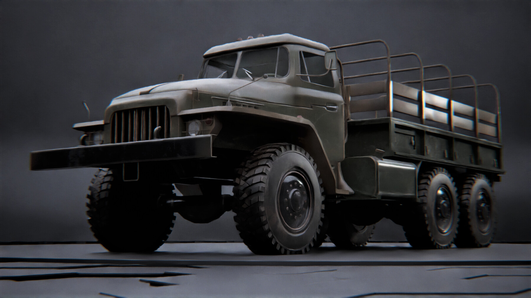 ArtStation - Soviet truck - Ural 375d | Resources