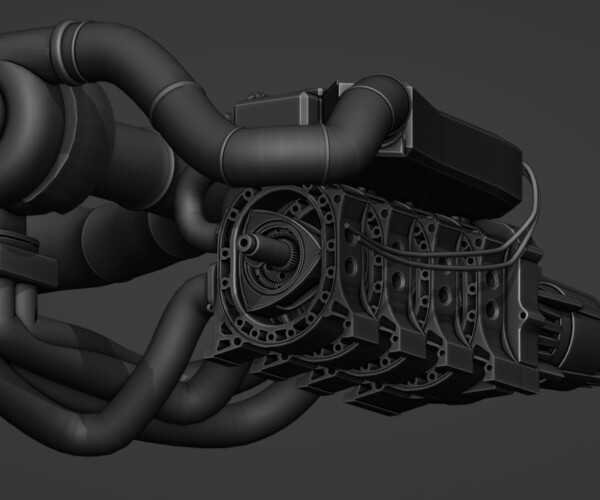 ArtStation - 4 Rotor Engine Highly Detailed | Game Assets