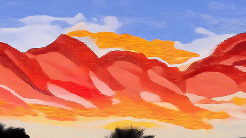 Sunset sahara desert