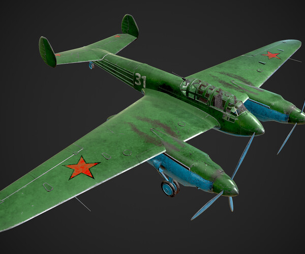 ArtStation - Airplane Yakovlev Yak-2 short range bomber | Game Assets