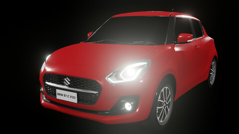 SUZUKI SWIFT PHOENIX RED 3D MODEL