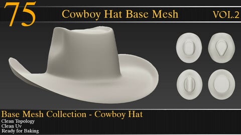 Cowboy Hat Base Mesh vol_02