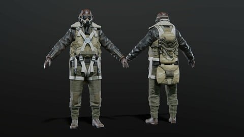 SOLDIER WWII USA Pilot Rigged