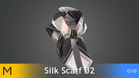 Silk Scarf 02 Marvelous Designer, CLO3D