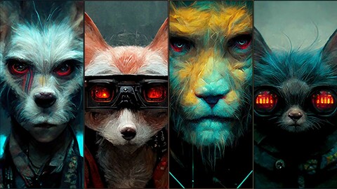 41 Pack - Cyberpunk Animals - Free Commercial Usage