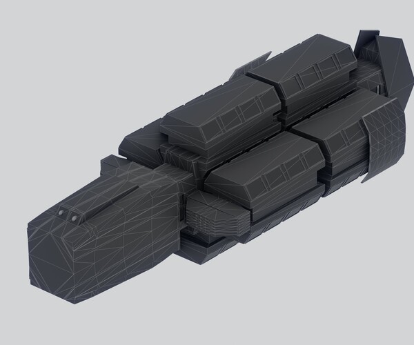 ArtStation - Assassin spaceship low-poly | Game Assets