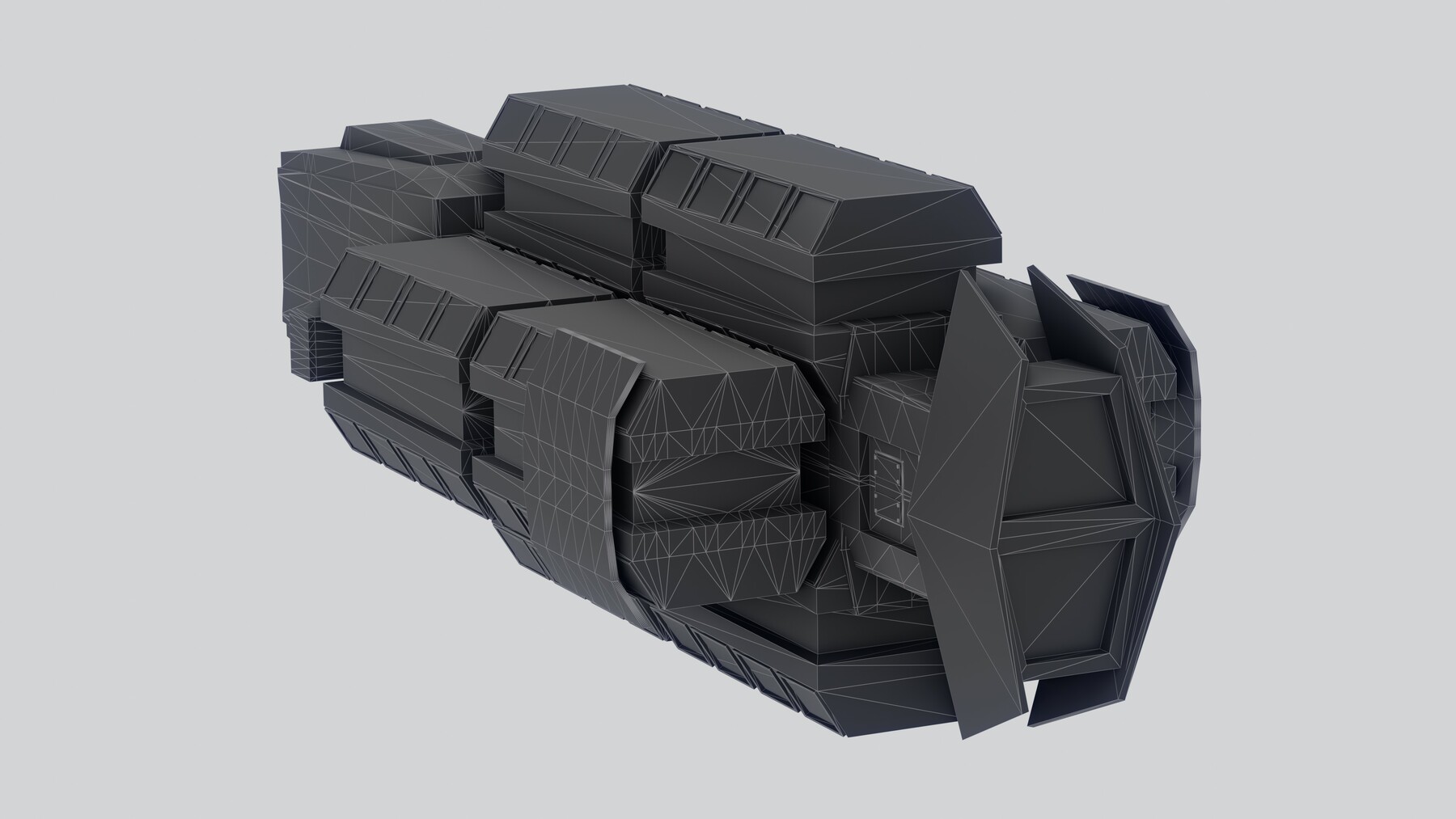 ArtStation - Assassin spaceship low-poly | Game Assets