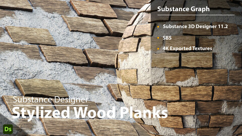 Stylized Wood Planks | Substance Designer