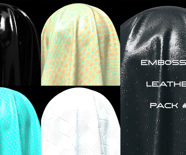 ArtStation - Embossed Leather Materials Pack - SBSAR and Material Maps ...
