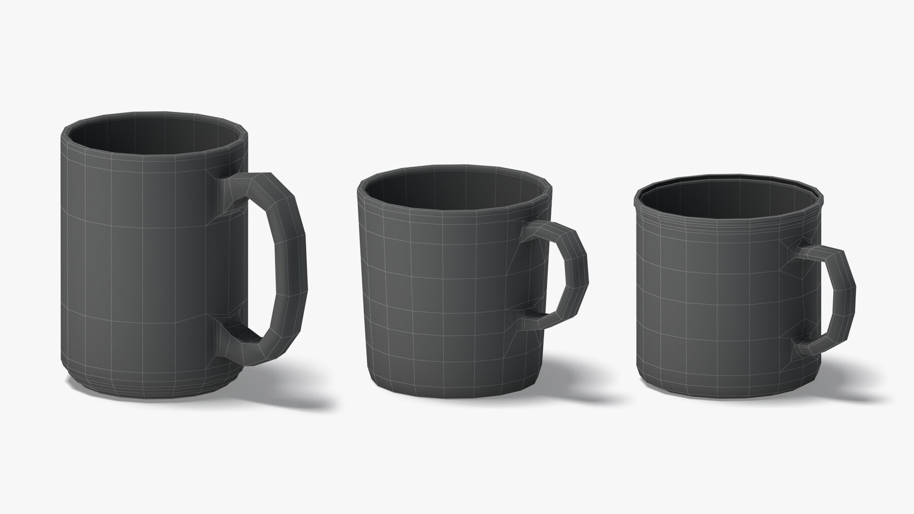 ArtStation - 10 Ceramic Mugs Shapes - white mugs various forms and ...