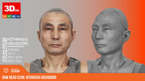 Raw 3D Head Scan | Hitarashi Hachigoro