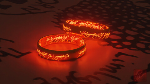 The "One Ring" 3D model (Lord of the Rings)