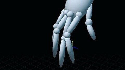 Robotic Female Hand (LowPoly) obj only