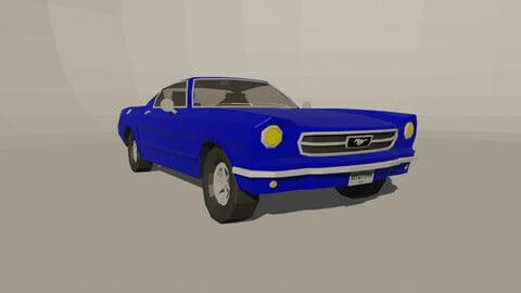 low poly-1996 ford mustang