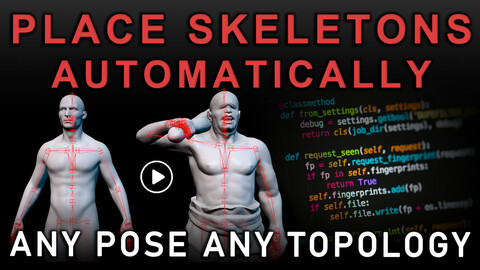 Automatic Skeleton Placement In Any Character, Any Pose, Any Topology