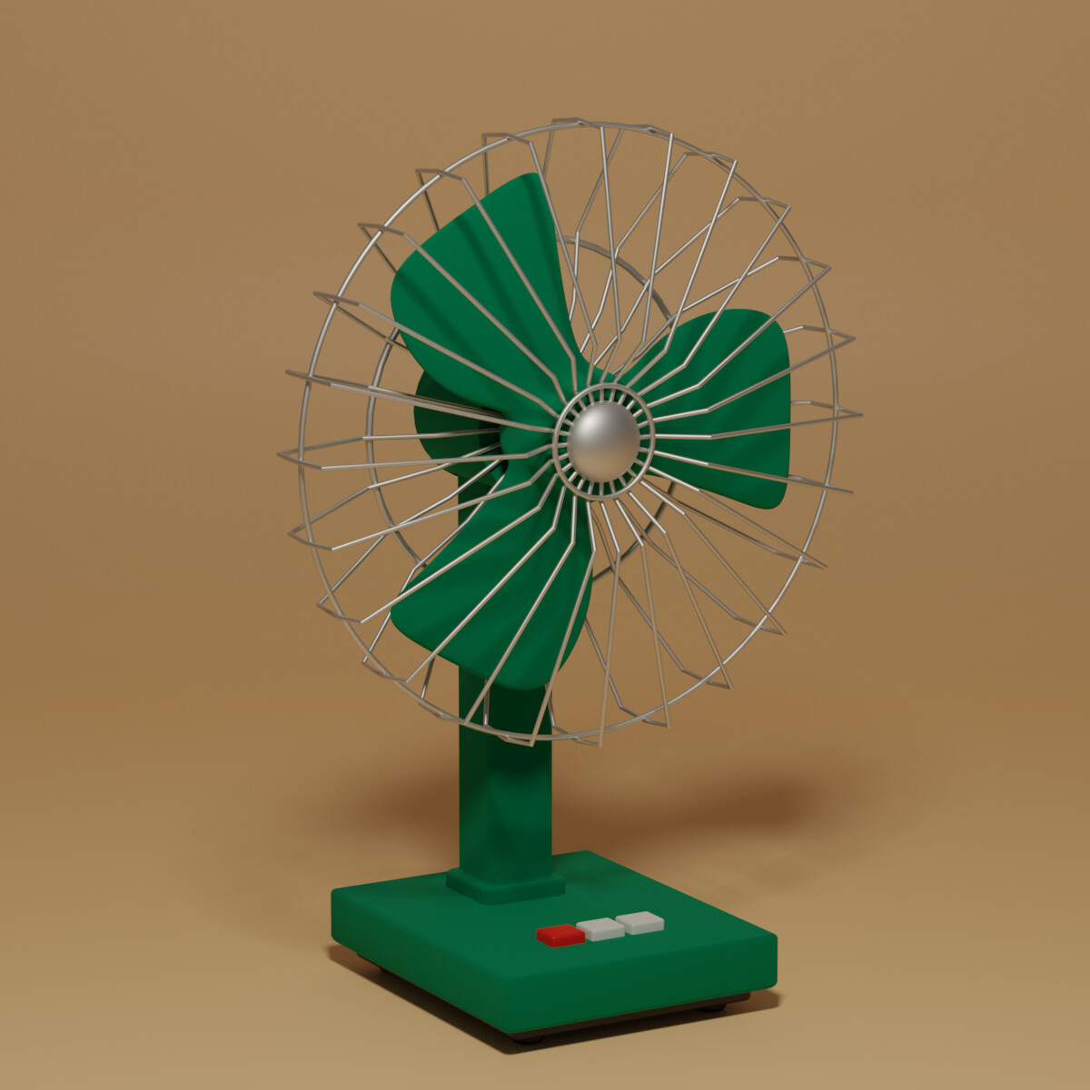 ArtStation - Cartoon Vintage Retro Table Fan 3D model | Resources