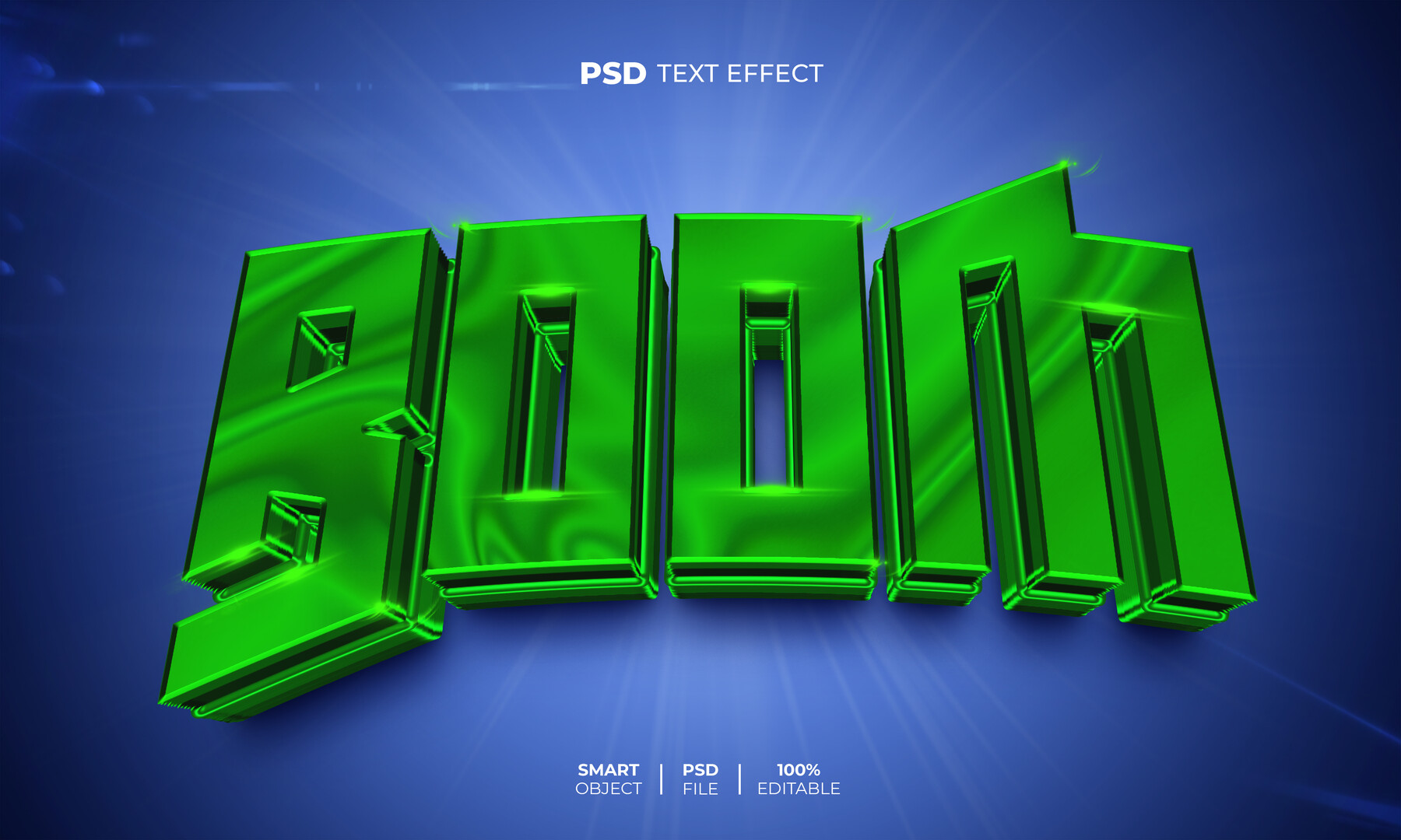 ArtStation - 3D Boom PSD fully editable text effect. Layer style PSD ...