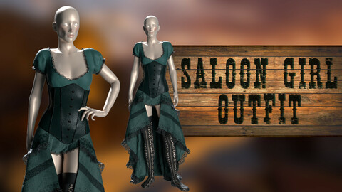 Saloon Girl Outfit OBJ+ZPRJ
