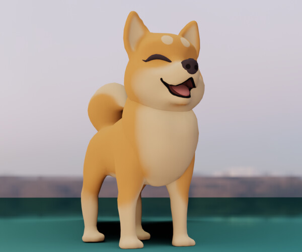 ArtStation - ANIMATED CATOON DOG LOW POLY | Game Assets