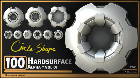 100 Circluar Hardsurface Alpha - Vol 01
