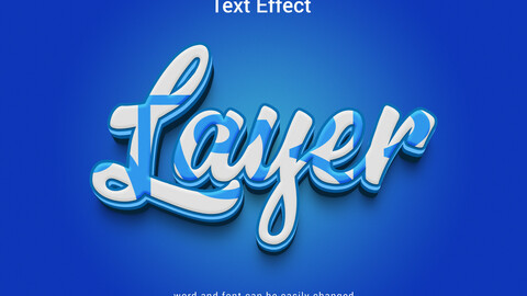 ArtStation - 3D Layer PSD fully editable text effect. Layer style PSD ...