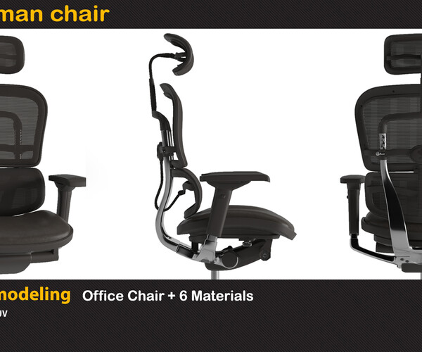 ArtStation Ergohuman Office Chair Game Assets